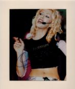 Christina Aguilera signed 12x10 overall mounted colour photo. Good condition. All autographs come