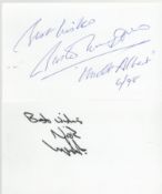 Only and Fools and Horses collection 2 signed 5x3 white cards includes Nicholas Lyndhurst and Buster