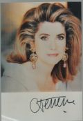 Catherine Deneuve signed 7x5 colour photo. Good condition. All autographs come with a Certificate of