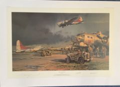 Rare Robert Taylor Colour Print Titled Company of Heroes Signed in Pencil by the Artist, Rolland