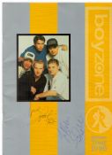 Boyzone 1996 Tour Programme Signed To The Cover By Shane Lynch and Stephen Gateley (1976-2009). Good