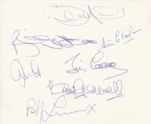 Football Autographed Celtic 1967 European Cup Winners, A Superb Album Page Signed In Blue Biro Pen