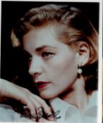 Lauren Bacall signed stunning 10x8 colour photo. Good condition. All autographs come with a