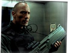 Dwayne Johnson signed 10x8 colour photo. Good condition. All autographs come with a Certificate of