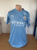 Oleksandr Zinchenko Signed Manchester City Shirt. Good condition. All autographs come with a