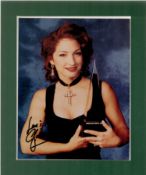 Gloria Estefan signed 12x10 overall mounted colour photo. Good condition. All autographs come with a