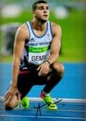 Athletics Adam Gemili signed 12x8 colour photo. Adam Ahmed Gemili (born 6 October 1993) is a British