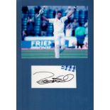 Cricket Ravi Bopara 12x8 overall mounted signature piece includes signed ECB card and unsigned