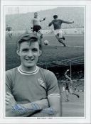 Football Bobby Tambling signed 16x12 Chelsea black and white montage print. Good Condition. All