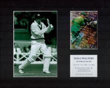 Cricket Doug Walters 10x8 overall mounted signature piece includes signed colour photo ,unsigned