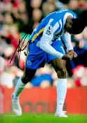 Football Enock Mwepu signed Brighton 12x8 colour photo. Good Condition. All autographs come with a