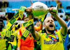 Football Teemu Pukki signed Norwich City 12x8 colour photo. Good Condition. All autographs come with