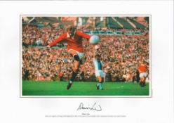 Football, Dennis Law signed 16x12 colour photograph pictured during his time playing for