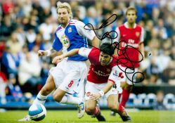 Football Robbie Savage signed Blackburn Rovers 12x8 colour photo. Good Condition. All autographs