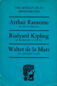 Three Bodley Head Monographs - Artur Ransome - Hugh Shelley, Rudyard Kipling - Rosemary Sutcliff,