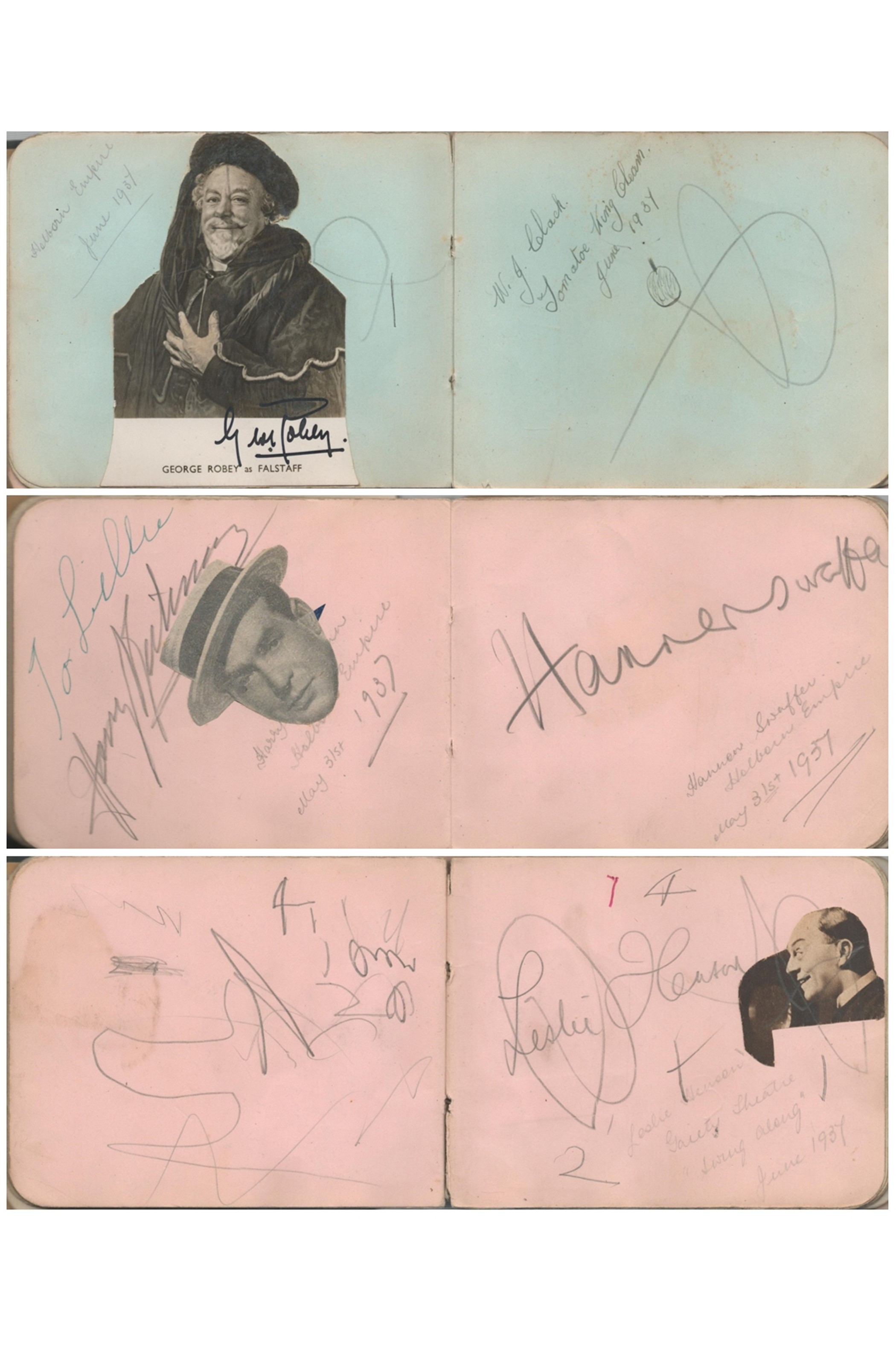 1930S Entertainment autograph book collection includes some great names of stage and screen such - Image 3 of 3