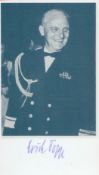 German Admiral Erich Topp Signed 6x4 Black and White Photo. Topp Was German U-boat commander of