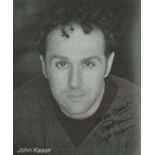 John Kassir signed 10x8 black and white photo. Kassir is an American actor and comedian. He is known