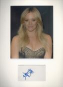 Hilary Duff 16x12 overall mounted signature piece includes signed album page and colour photo.