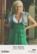 Rita Simons signed 6x4 Eastenders promo photo. Rita Joanne Simons (born 10 March 1977) is an English