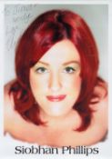 Siobhan Phillips signed 12x8 colour photo. Phillips was a 42-year-old comedian and singer from