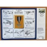 WW2 multisigned DM cover The Award of the Distinguished Service Cross signed by Cpt Eric Melrose