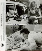 Steve Guttenberg and Lisa Langlois Signed 10x 8 inch Black and White The Man Who Wasn't There 1983