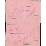 Tottenham Hotspur 1961-62 multi signed two album pages includes 8 fantastic Spurs legends such as