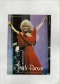British Entertainer Faith Brown Signed London Weekend Television Colour Promo Card Measuring 8x6