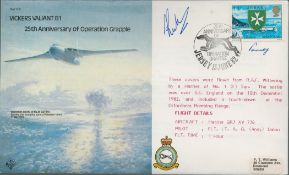 The Lord Penney and Grp Cptn KG Hubbard Signed 25th Anniv Operation Grapple FDC. Jersey Stamp with