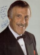 British TV Icon Bruce Forsyth Signed 10x8 inch Colour Photo with Humorous Inscription. Good