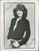 American Actress Linda Gray Signed 10x8 inch Black and White Printed Image. Signed in black ink,