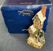 David Winter Cottages. The Original Miniature Cottages. The Christmas time Clockhouse 1994.