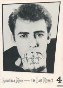 Jonathan Ross signed 7x5 The Last Resort black and white promo photo. Jonathan Stephen Ross OBE (