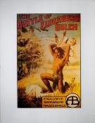 The Battle of Elderbusy Gulch Colour Magazine Cutting Attached to Board, further attached to Card.