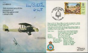 Grp Cptn Ken Batchelor Signed 70th Anniv of the Formation of No. 10 Squadron RAF 1/1/1915 FDC.