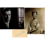 Actors Moira Lister and James Donald Signed Autograph Album Page With 2 Photos of the Pair. Moira