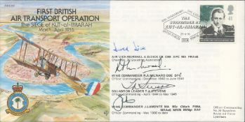 AVM AD Dick, Wg Cdr RA Milward, Sqn Ldr TA Stevens and Wg Cdr J Lamonte Signed 1st British Air