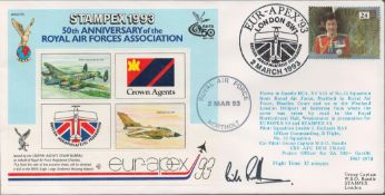 Grp Cptn Bill Randle Signed Stampex 1993 50th Anniv RAF Association FDC. British Stamp with 2