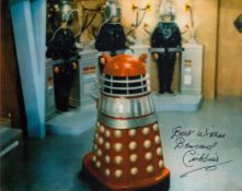 Bernard Cribbins Signed 10x8 inch Colour Dr Who Photograph. Good condition. All autographs come with