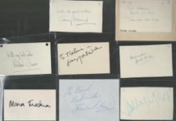 TV/FILM collection of signed album pages. Signatures from Maria Friedman, Frances Cuka, Sally Giles,
