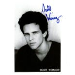 Scott Weinger Signed 10x8 inch black and white personalised photo. Signed in blue ink. Good