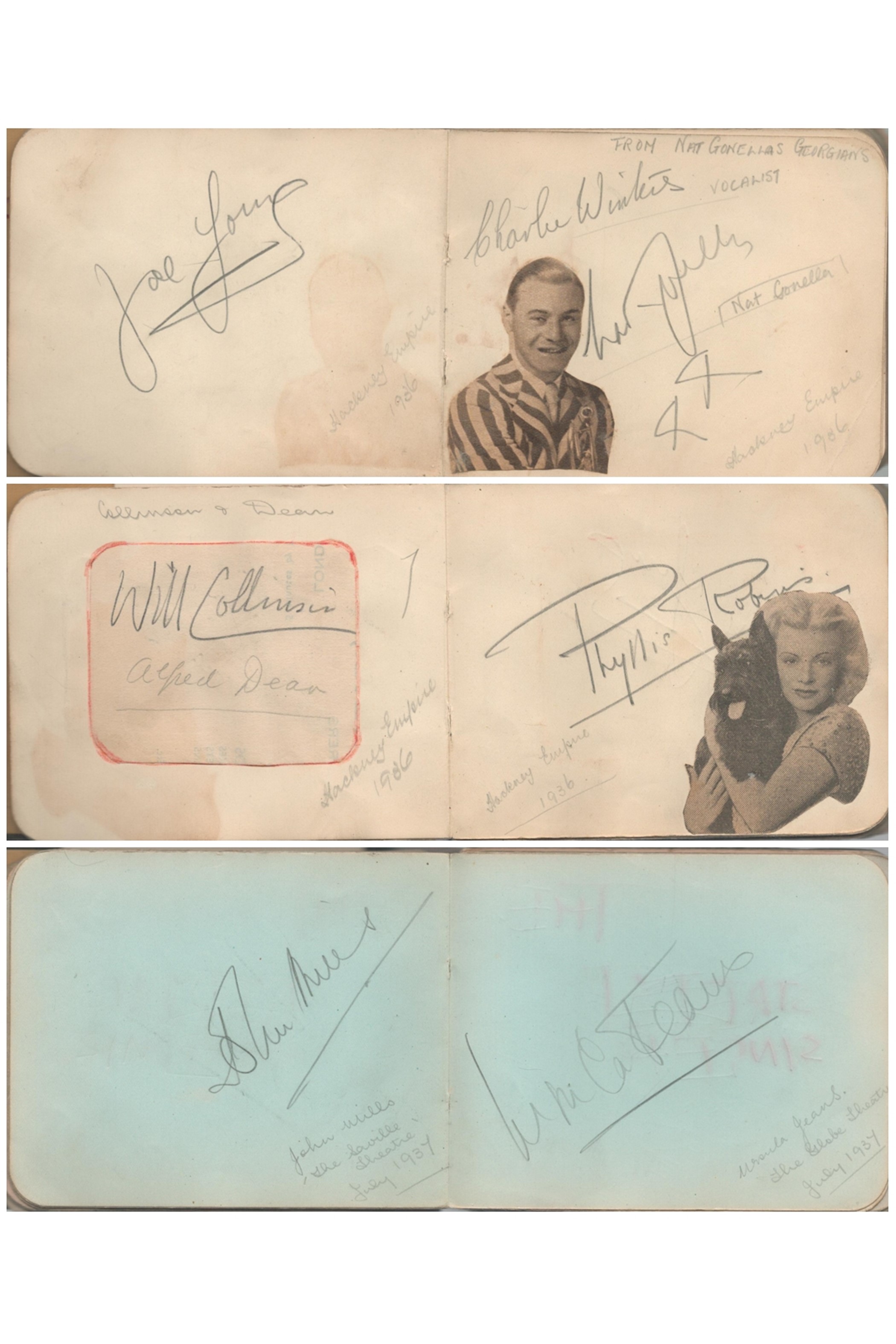 1930S Entertainment autograph book collection includes some great names of stage and screen such - Image 2 of 3