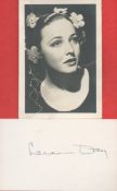 Laraine Day signed album page and 6x4 vintage black and white photo. Laraine Day (born La Raine