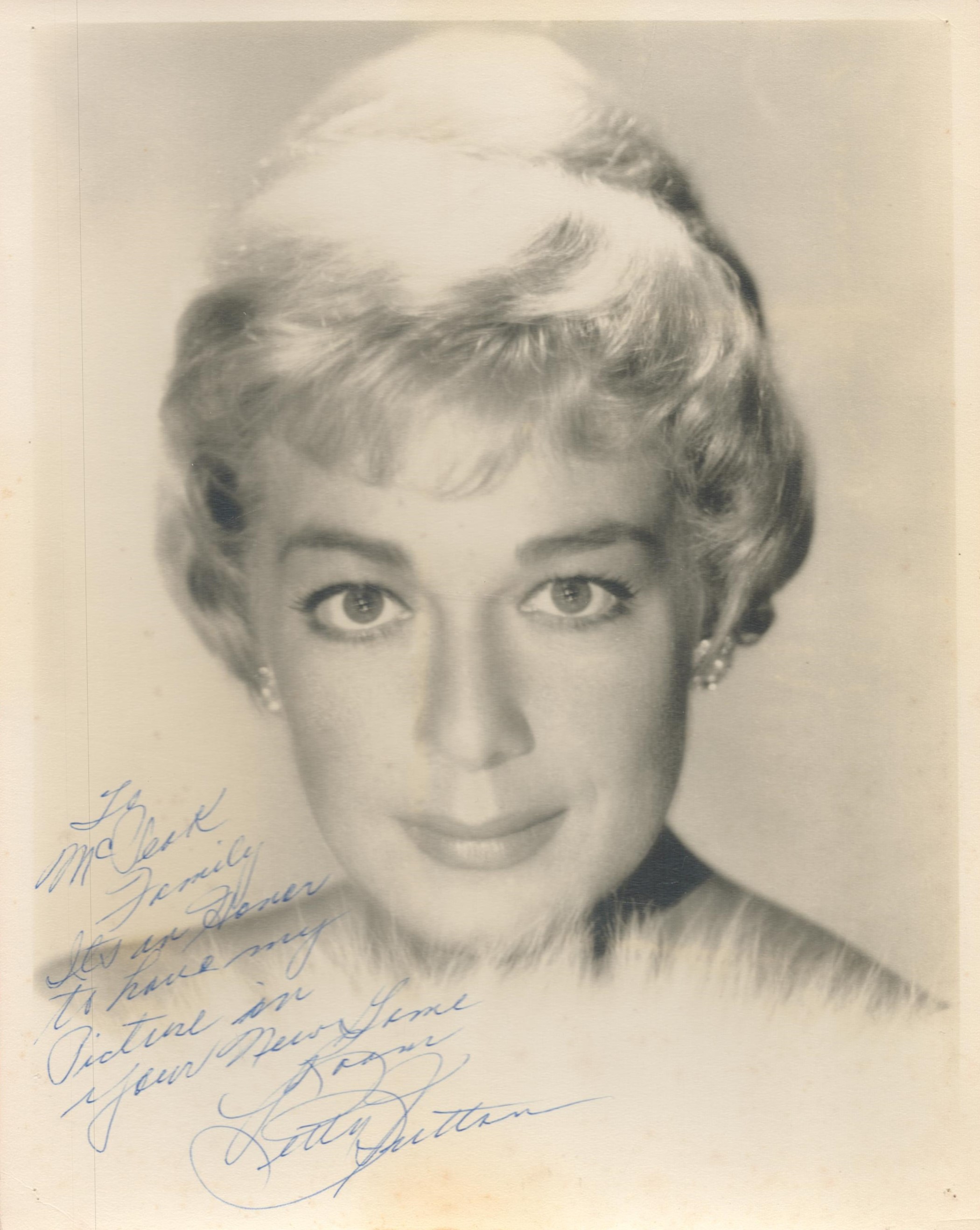 Betty Hutton signed 10x8 vintage photo. Dedicated. Good condition. All autographs come with a