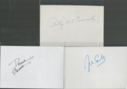 The Sopranos small collection of signed album pages. Signatures from Dominic Chainese, Joe Santos
