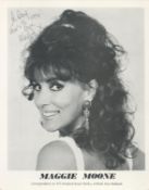 Maggie Moone signed 10x8 vintage black and white promo photo dedicated. Maggie Moone (Sandra