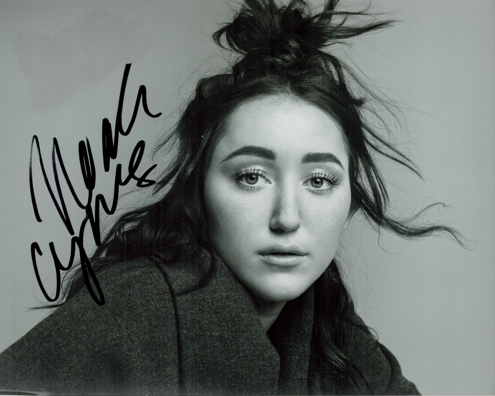 Noah Cyrus signed 10x8 black and white photo. Singer. Good condition. All autographs come with a