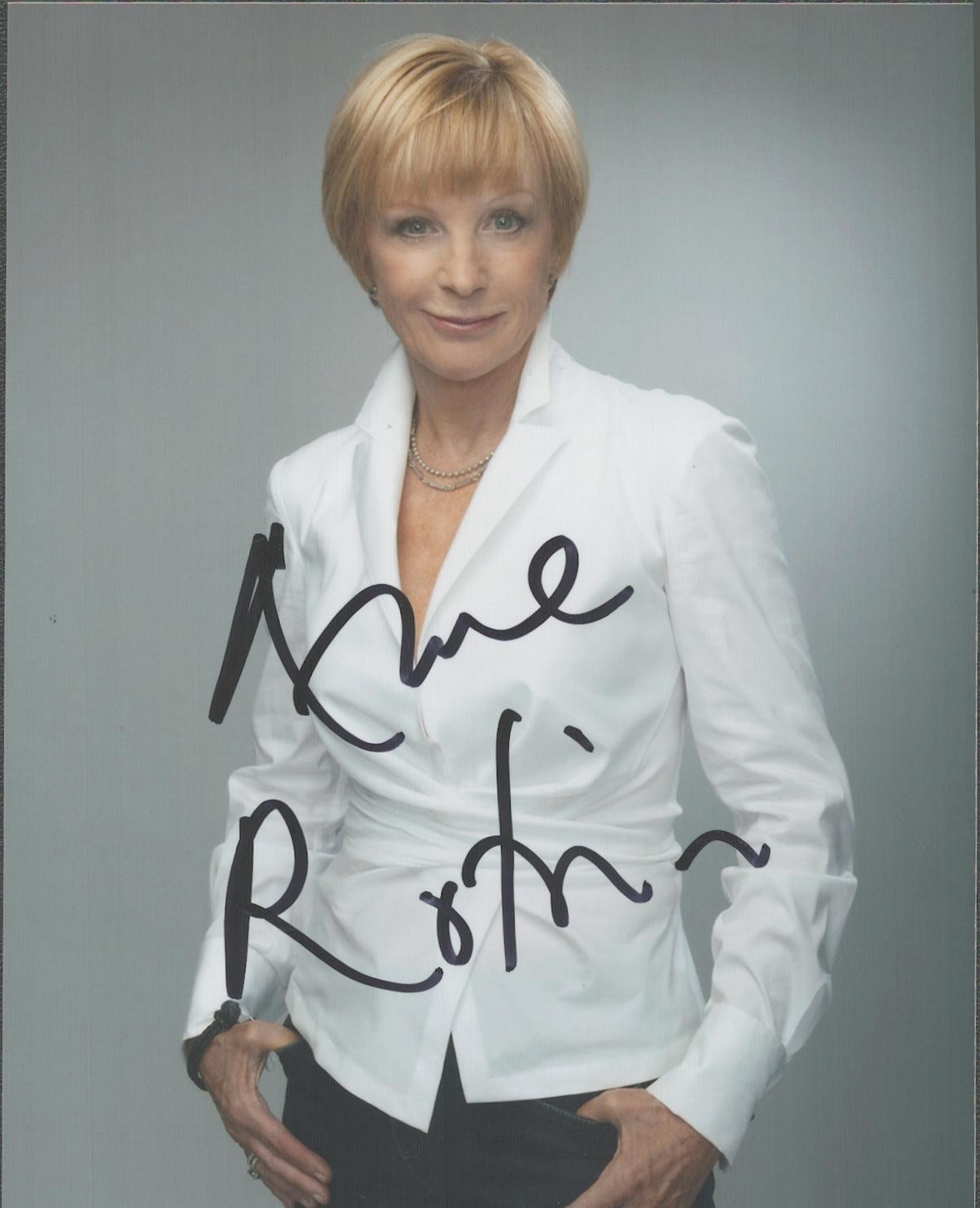 Anne Robinson signed 6x4 colour photo. Anne Josephine Robinson (born 26 September 1944) is an
