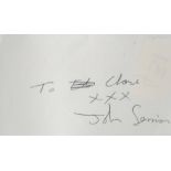 John Sessions signed 5x3 album page. Sessions, was a British actor and comedian. He was known for